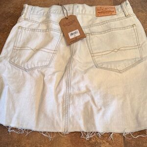 Lucky Brand Cream Denim Skirt
